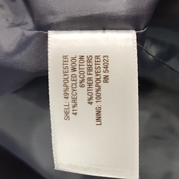 Old Navy Wool Blend Lined Double Breasted Plaid Pea Coat Jacket Medium - Picture 7 of 14